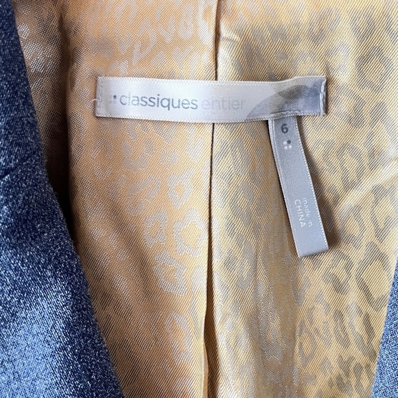 Classiques Entier Women’s Blue Single Breasted Blazer Size 6 - Picture 8 of 10